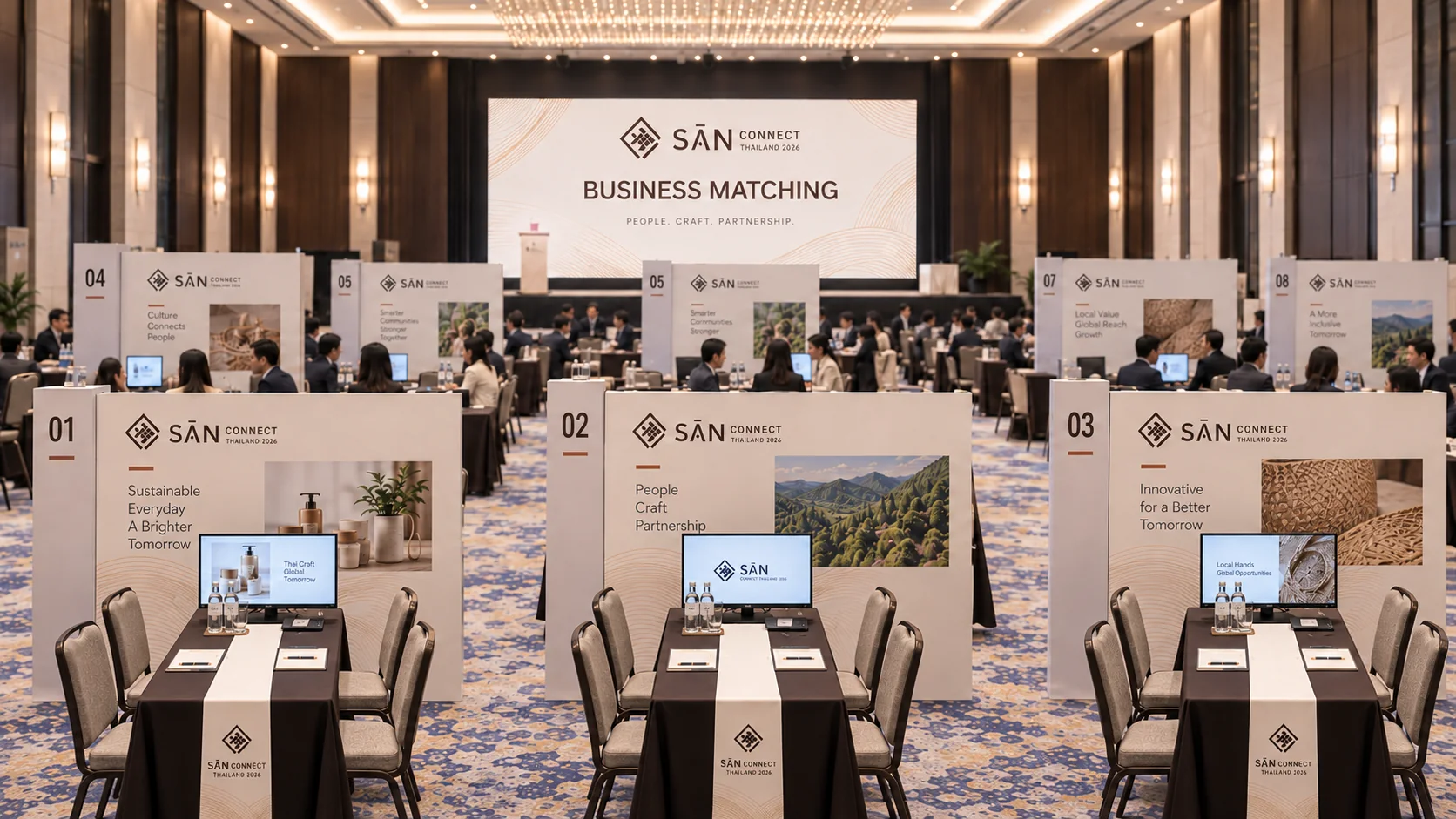 Illustrative SĀN CONNECT business matching hall