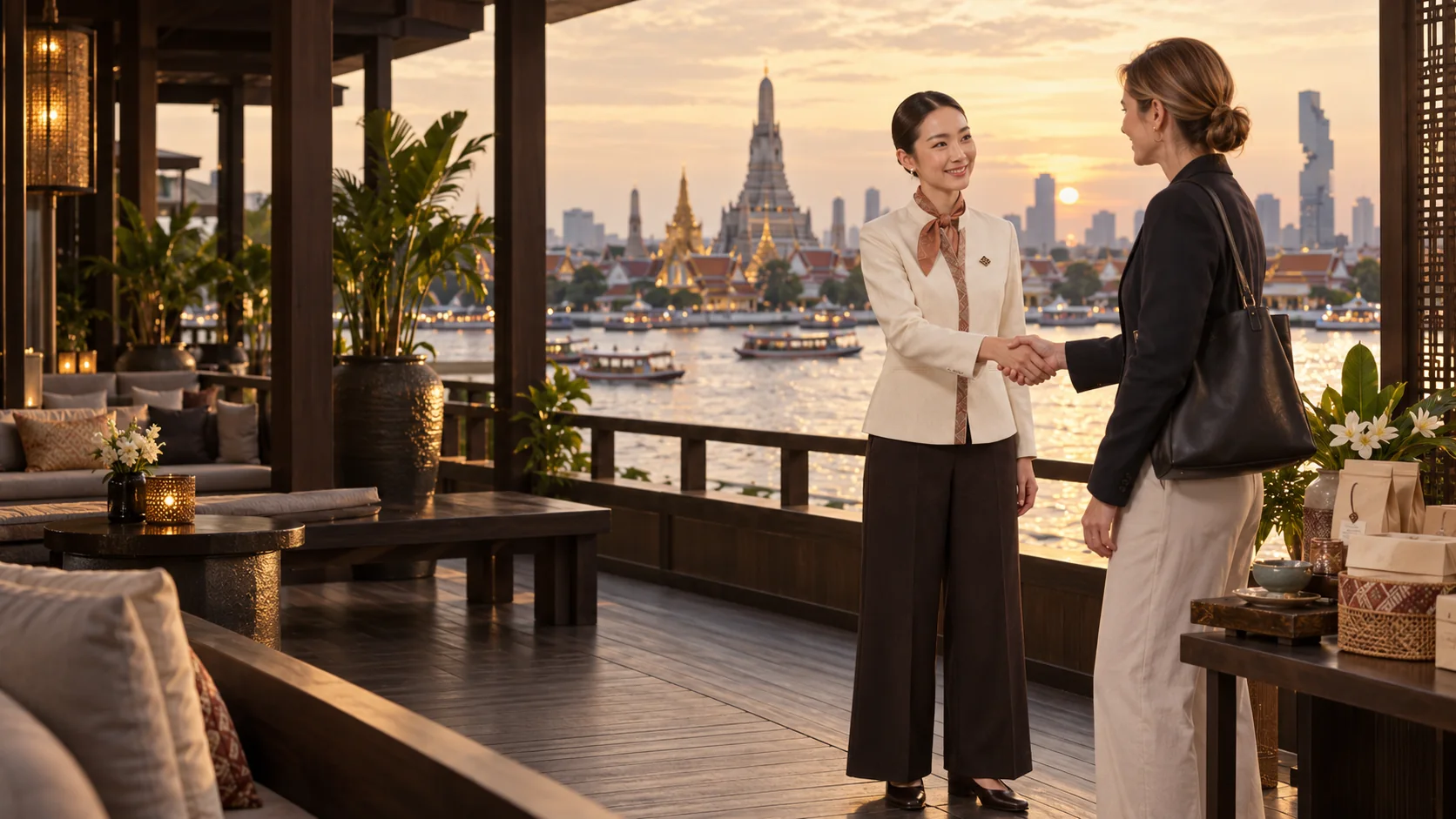 Illustration of a SĀN CONNECT business meeting
